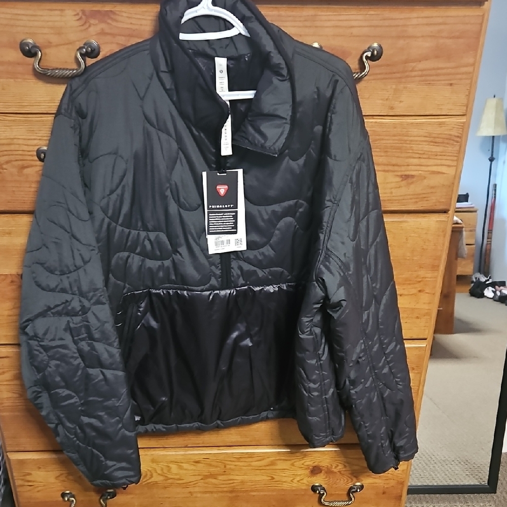 Lululemon Black Puffer Jacket with Stand-Up Collar